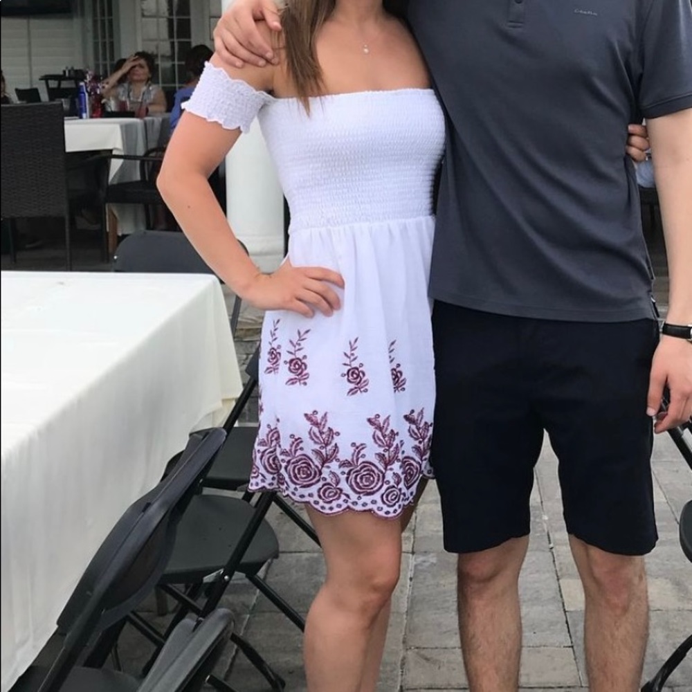 White off the shoulder dress
